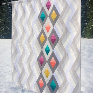 Woven Jewelbox Krista Moser Modern Quilt Patterns, Cut Loose Press, CGR60DIA Ruler, Printed Pattern