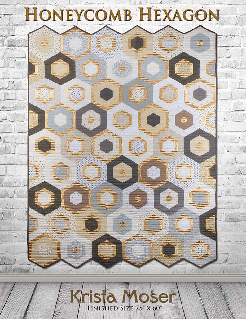 Krista Moser Honeycomb Hexagon Modern Quilt Pattern PDF