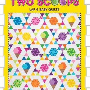 Zwei Kugeln Krista Moser Muster, Modernes Quilt-Muster, Eistüte Quilt Block, Candy Quilt Block, 60 Grad Diamant MINI Lineal, Digital