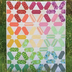Bespoke Stars, Krista Moser Patterns, Modern Quilt Pattern, Uses Large 60 Degree Diamond Ruler, Digital Download