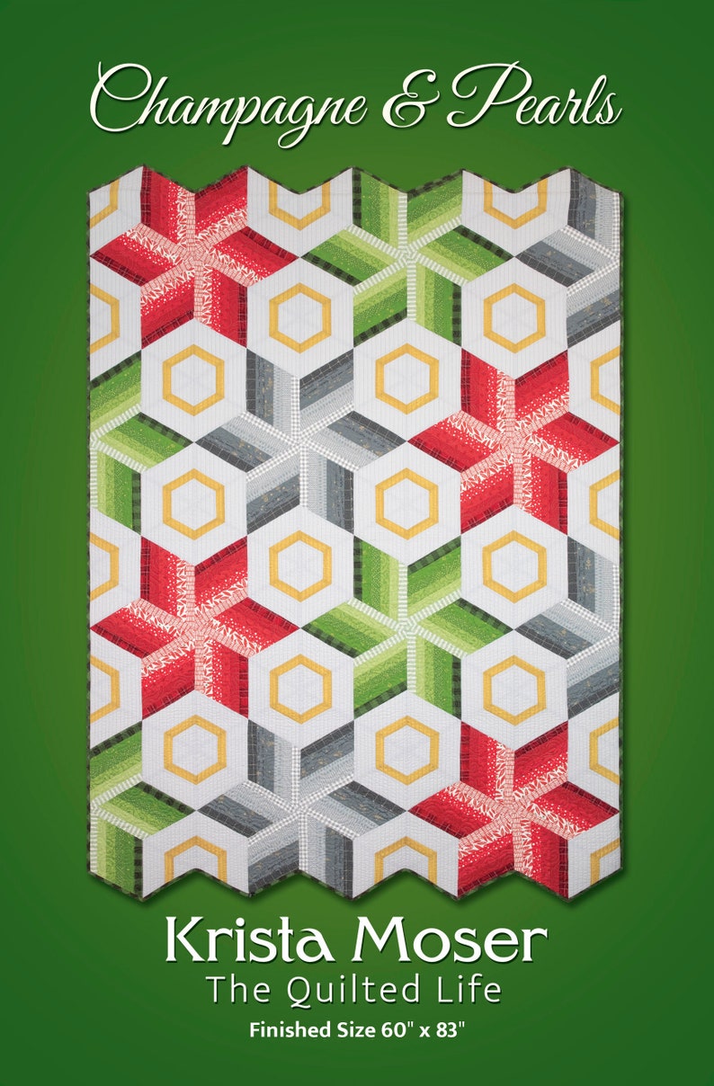 Champagne and Pearls Krista Moser Patterns Modern Quilt Etsy UK