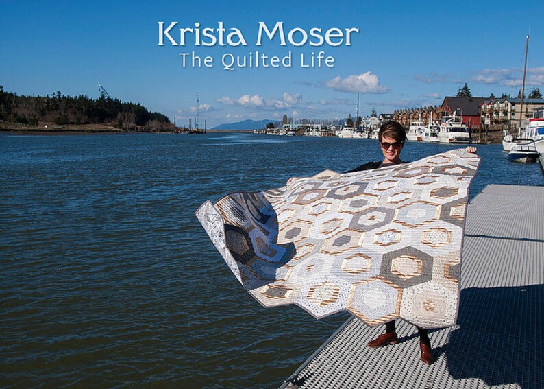 Krista Moser Honeycomb Hexagon Modern Quilt Pattern PDF