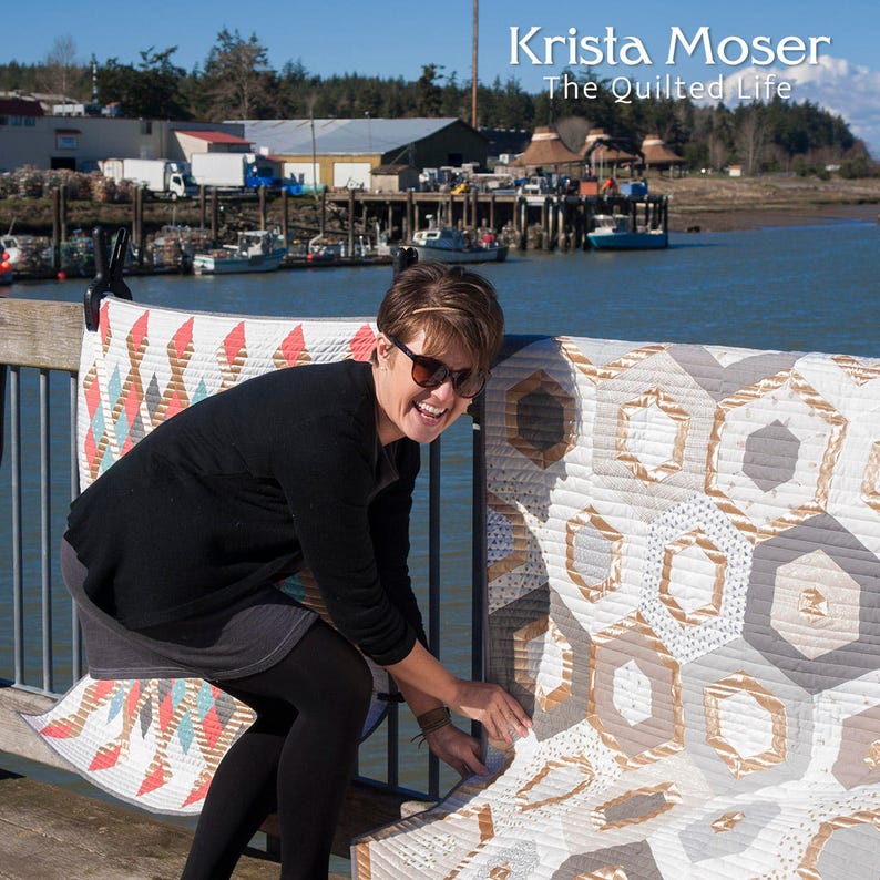 Krista Moser Honeycomb Hexagon Modern Quilt Pattern PDF