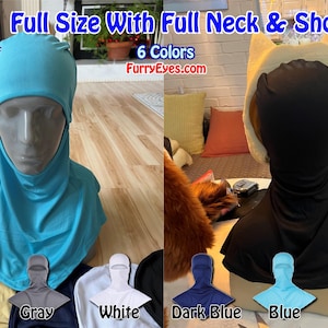 Volle Balaclava Haube für Furry Fursuiting oder Cosplay - 6 Farben