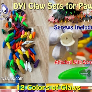 Colored Claws for Paws - 12 Plastic Claw Colors - cosplay - Fursuiting - FurryEyes