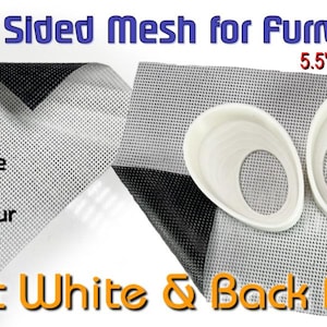 Mesh with Black Back/White Front for Furry Eyes - 5.5 inch by 11 inch Sheets - cosplay - Fursuiting - FurryEyes