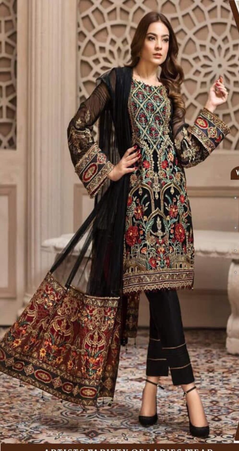 Pakistani Indian Latest Designer Inspired Salwar Kameez Suit Etsy