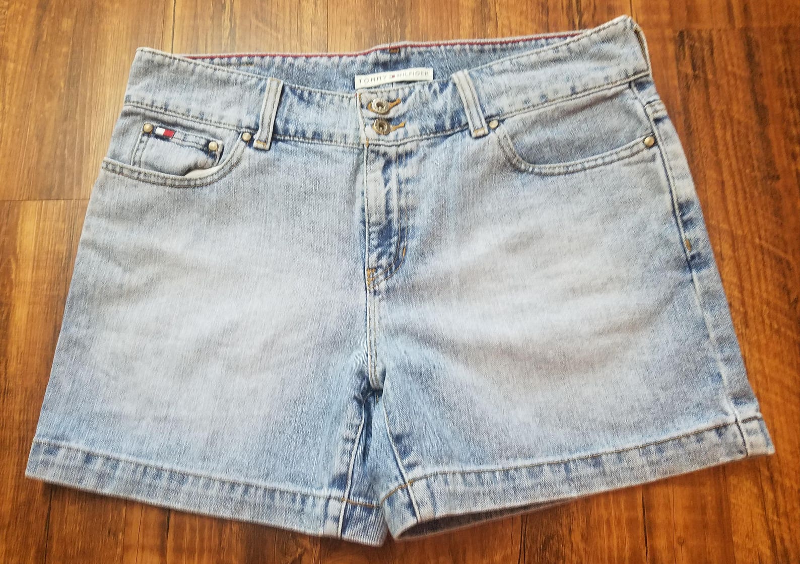 Womens Tommy Hilfiger Blue Jean Shorts Etsy