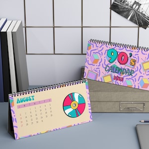2023 Retro Vintage 90s Desk Calendar