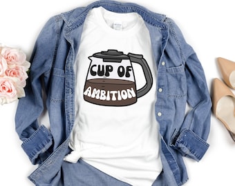 Cup of Ambition Unisex Jersey Kurzärmeliges T-Shirt