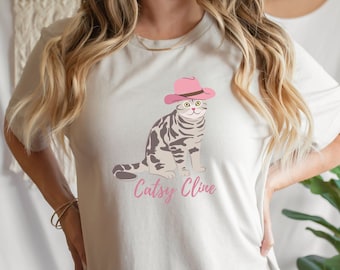 Catsy Cline Patsy Cline countrymuziek Cat, uniseks jersey T-shirt met korte mouw