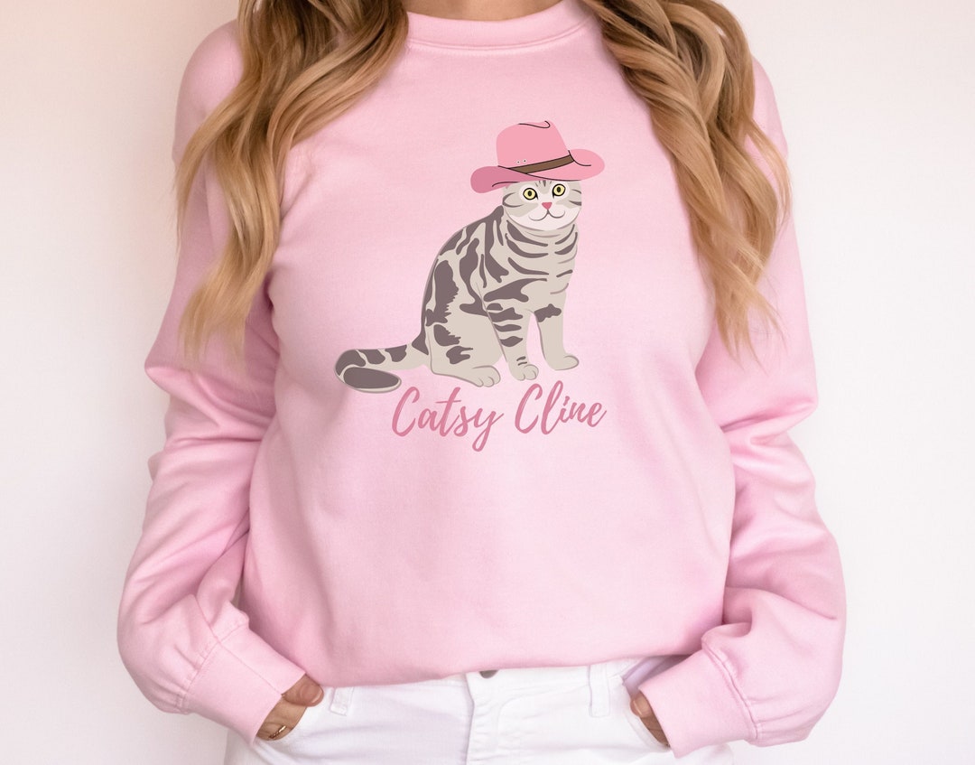 Catsy Cline Patsy Cline Country Music Cat Unisex Heavy Blend Crewneck ...