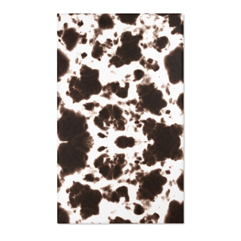Cow Print Rug - Etsy
