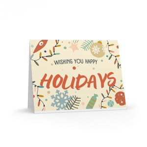 Happy Holidays Wenskaarten (verkrijgbaar in 8, 16 en 24 stuks)