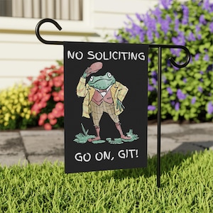 No Soliciting Home Funny Garden Yard Flag Decoration