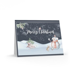 Snowman Christmas Holiday Wenskaarten (verkrijgbaar in 8, 16 en 24 stuks)