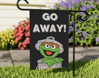 Go Away! Grouchy Garden Yard Flag