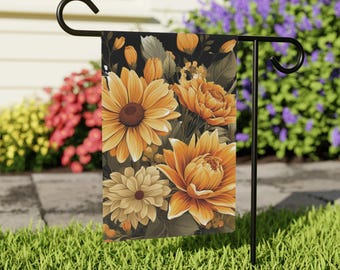 Bandera decorativa para jardín, primavera y verano, con diseño de girasoles amarillos y flores
