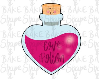 Love potion bottle cookie cutter
