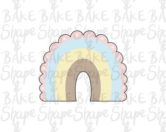 Scalloped Rainbow cookie cutter