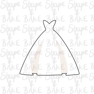 Ball gown wedding dress cookie cutter