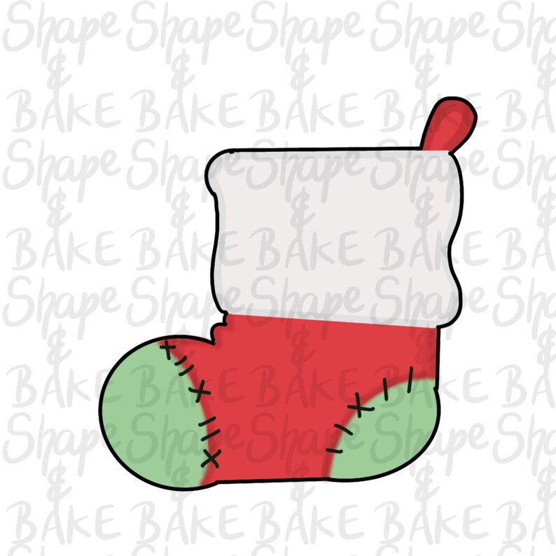 Stocking cookie cutter