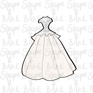 Short sleeve wedding dress cookie cutter