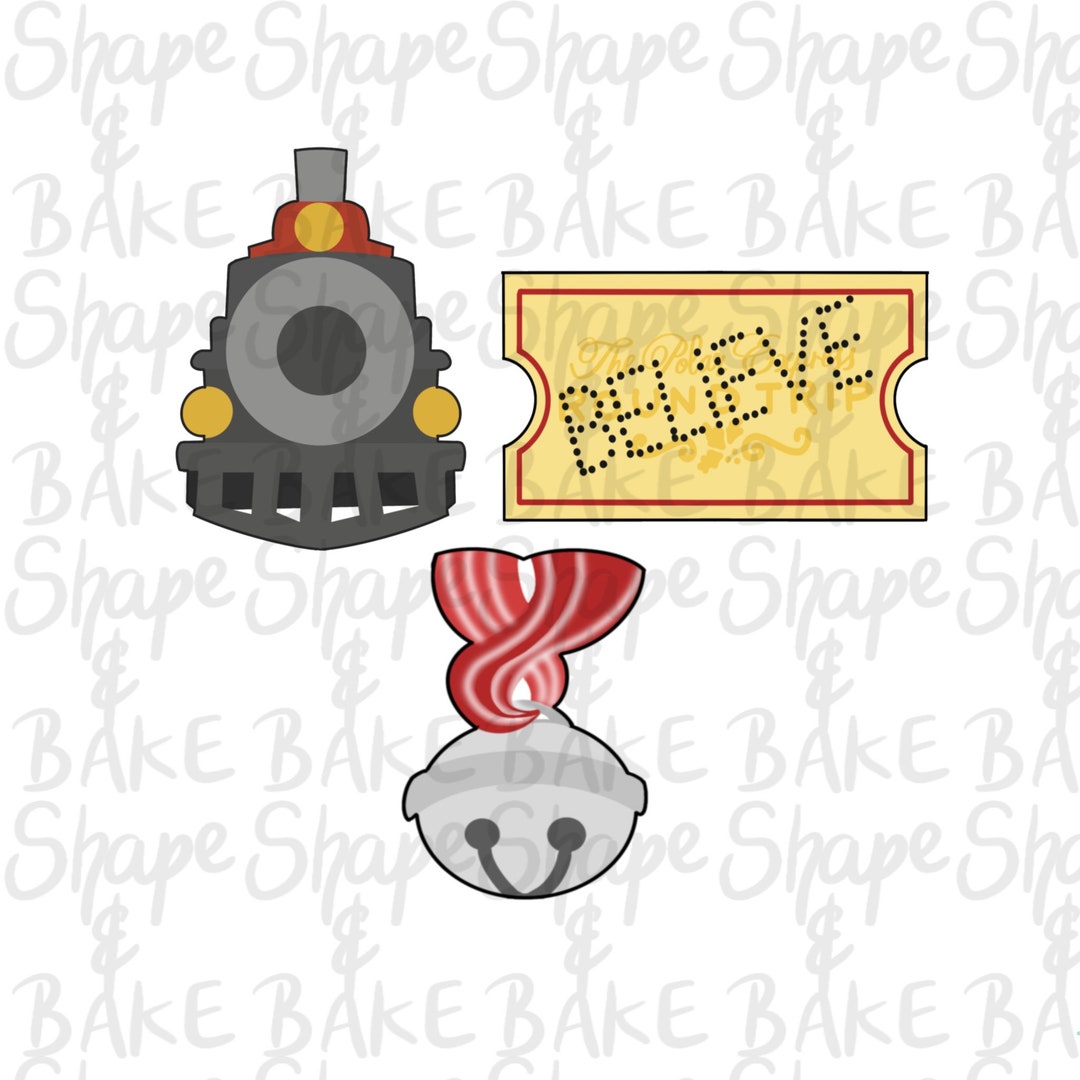 Polar Express Set Cookie Cutters 3 Cutters Etsy