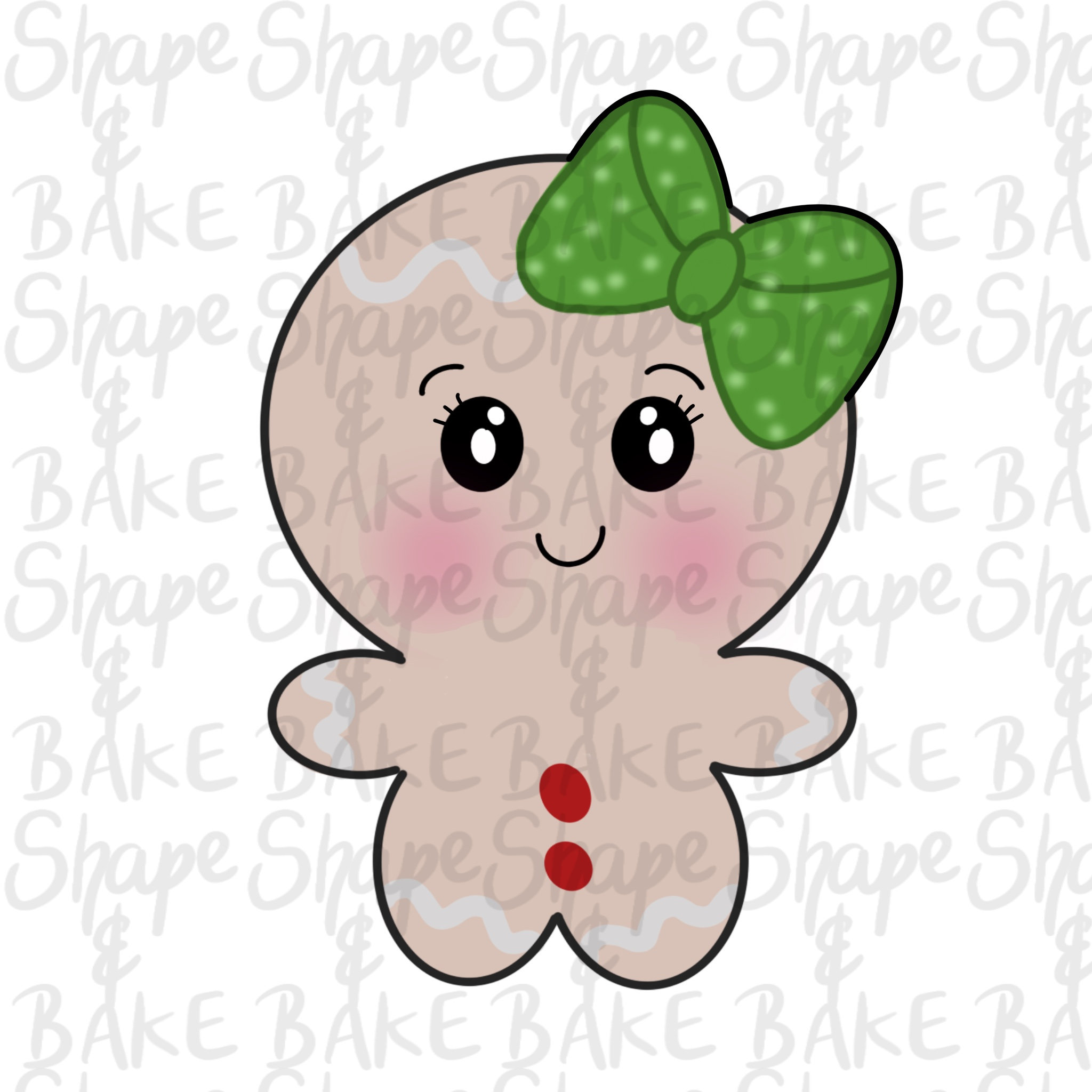 Gingerbread girl cookie cutter