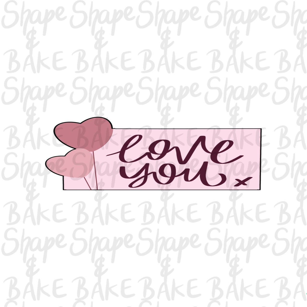 Rectangle with hearts cookie cutter