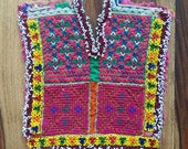 Vintage Kuchi dress embellishment, dress panel, vintage fabric from Afghanistan