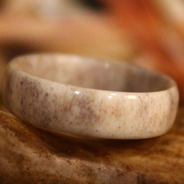 Deer Antler Ring - Simple Mens or Womens Wedding Band, Promise Ring, Anniversary, Rustic, Hunter Ring, Unique