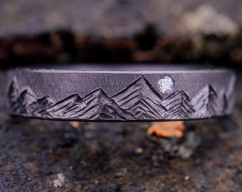 The Moonlit Summit - Black Zirconium, 4mm