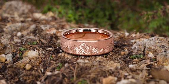 Rose gold shop mountain ring
