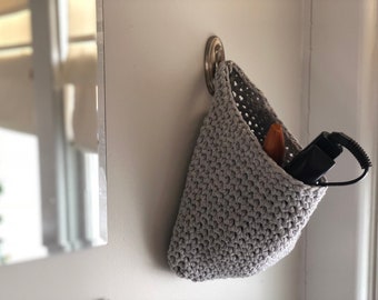 Häkelanleitung - Haarwerkzeug, Styling-Tool, Hängekorb, Wanddekor, Hängende Aufbewahrung