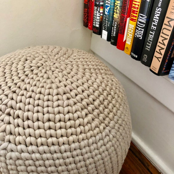 Crochet Pattern - The Mia Ottoman, Floor Poof