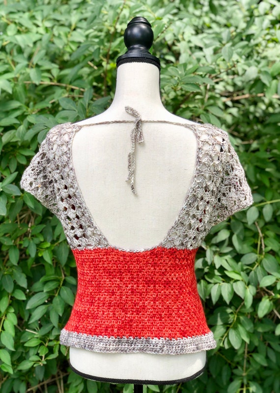 crochet back top