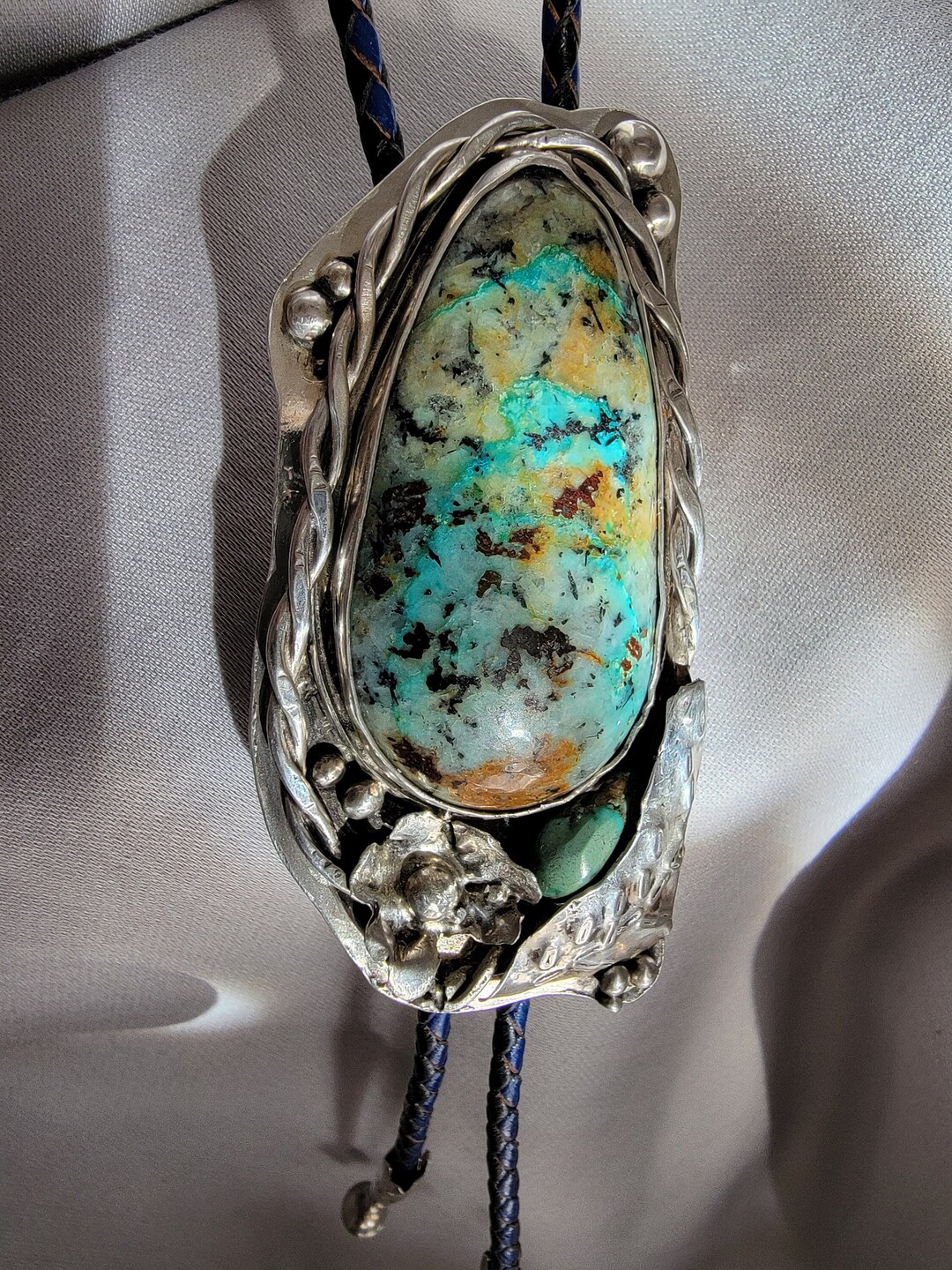Bolo Tie in a Sterling Silver Mount With a Stone Settings. Stone ...
