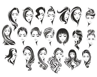 Download Long Hair Woman Svg Etsy