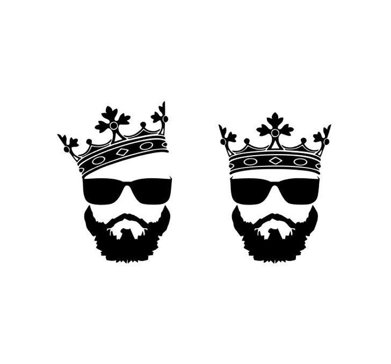 Download King with Cool Beard Crown Sunglasses Fashion Barber svg ...