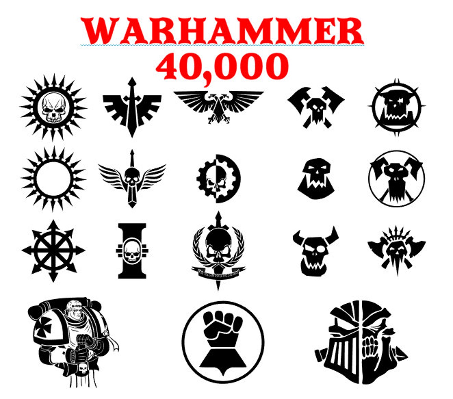 Эмблемы вархаммер. Warhammer 40000 фракции. Вархаммер знаки. Знак вархаммера. Warhammer эмблемы фракций