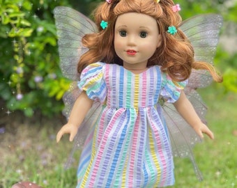 Rainbow doll puff dress