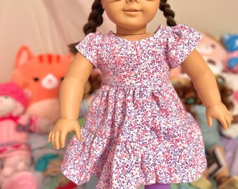 floral tiered doll dress