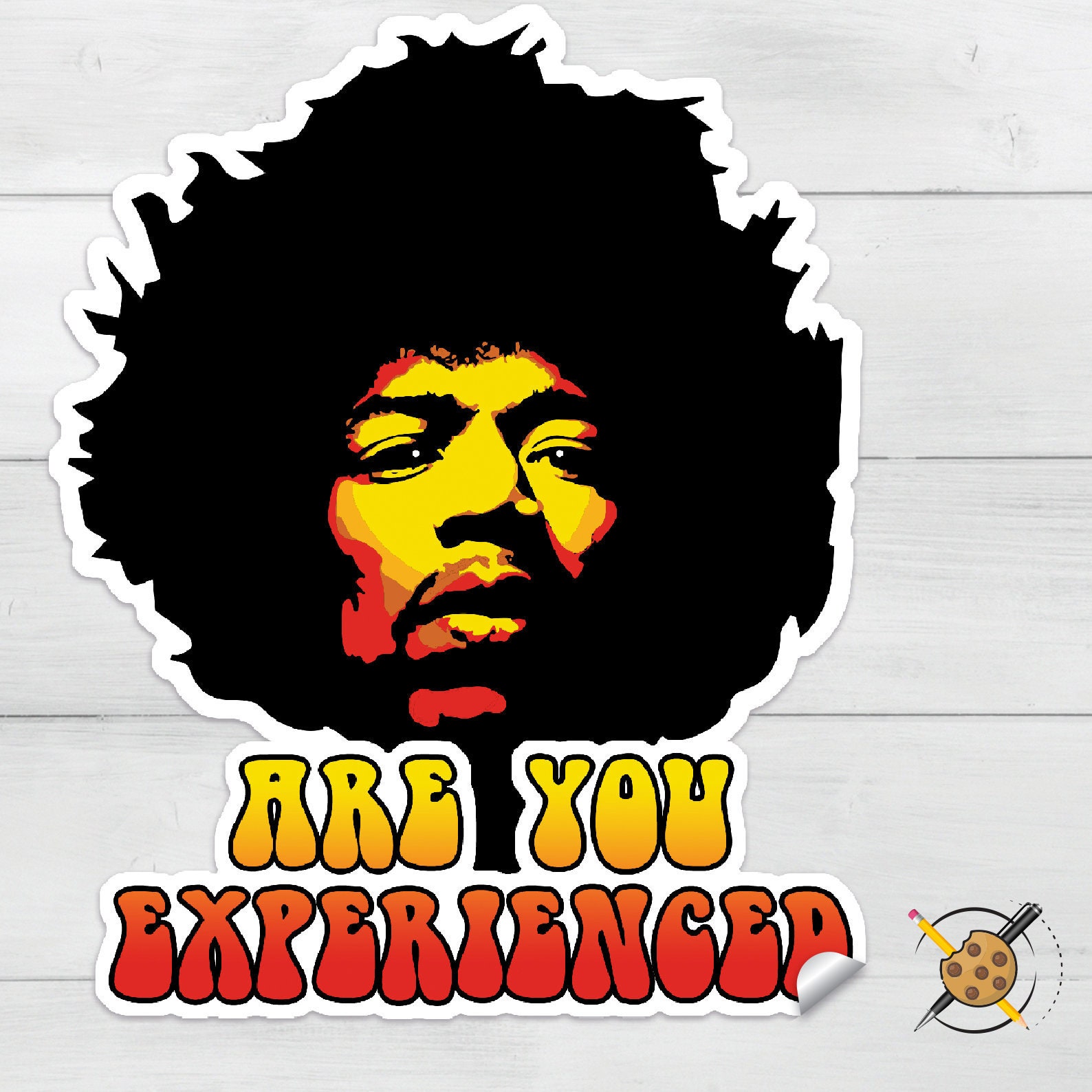 Jimi Hendrix, Are You Experienced Sticker Vinyl Sticker Laptop Sticker ...