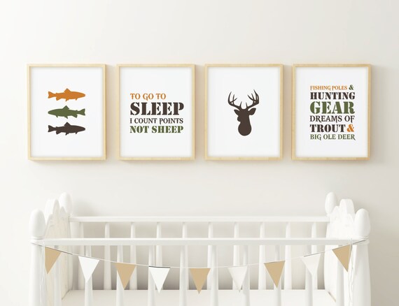 hunting and fishing nursery theme