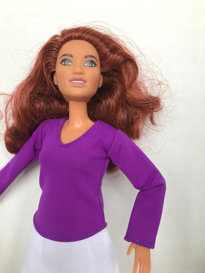 Barbie doll top Handmade V-neck top clothing fits 11.5 inch doll fits Fashionistas Barbie