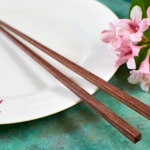 Hardwood Chopsticks Handmade from New England Black Walnut image 1