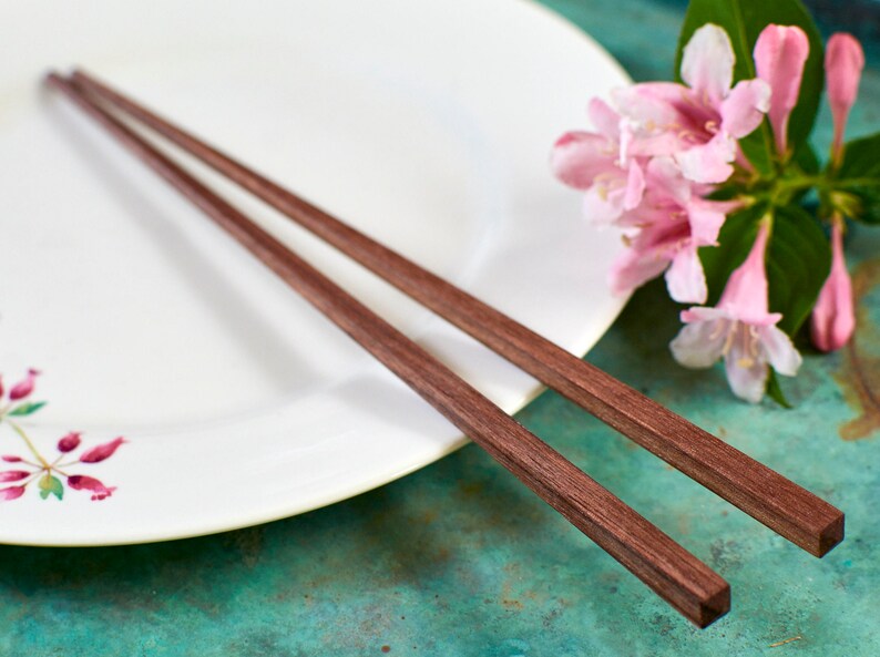 Hardwood Chopsticks Handmade from New England Black Walnut image 1
