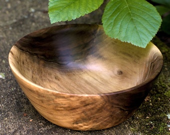 Small Black Walnut Bowl, Handmade New England Hardwood