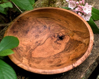 Cherry Bowl, hardhout Burl handgemaakt